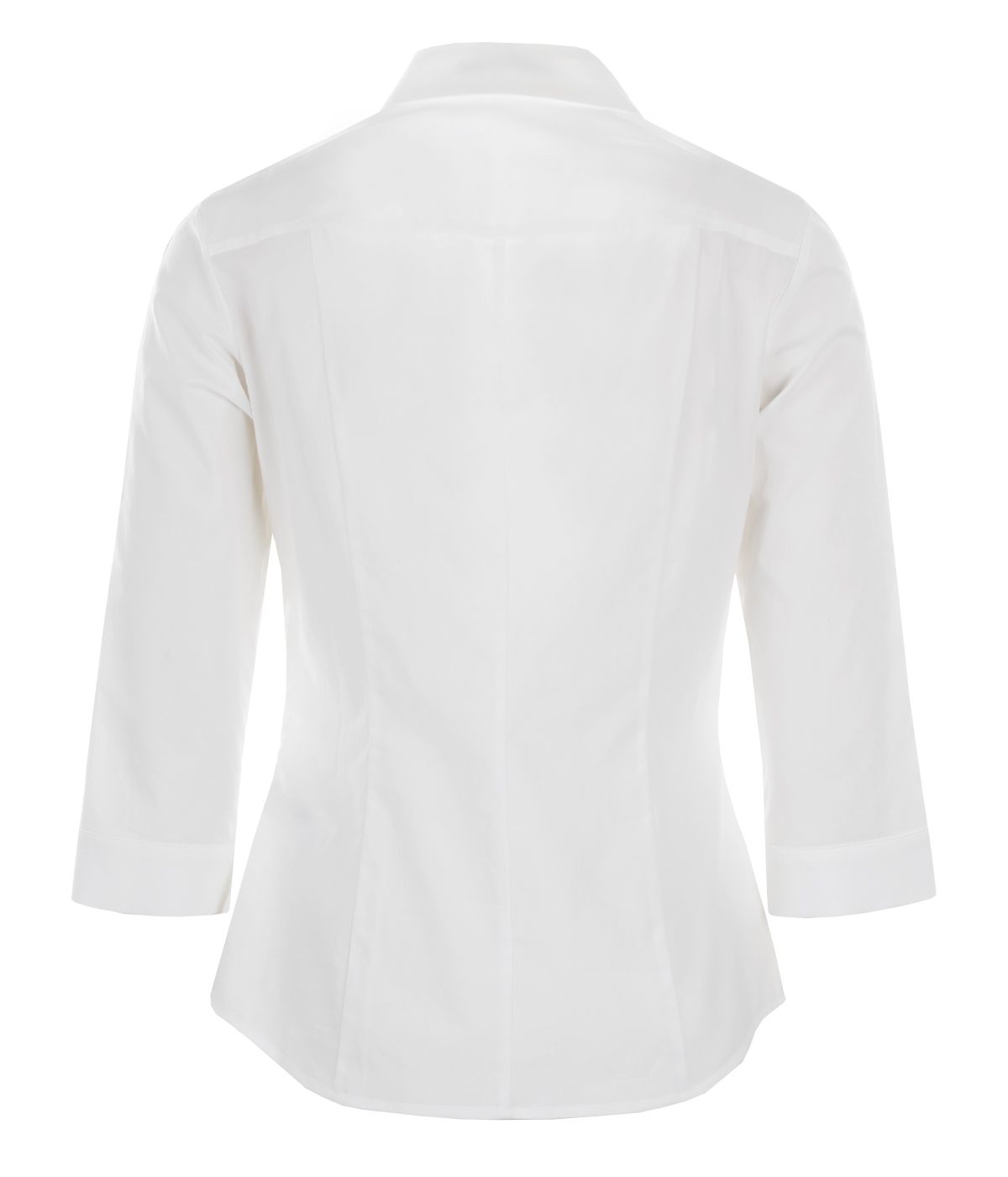 Fitted cotton shirt with ¾ sleeves 1